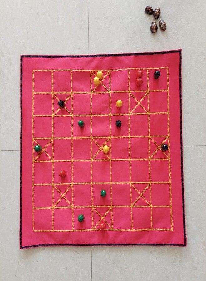 ShopTric Ashta Chamma، Chowka Bara، Katta Mane، Taayam، 5 Houses، Kaangi Chaala، Kaana Dua، Indian Ludo، لعبة Ludo Board لمدة عامين أو أكثر من لعبة الشيخوخة، لجميع الأعمار - Image 5